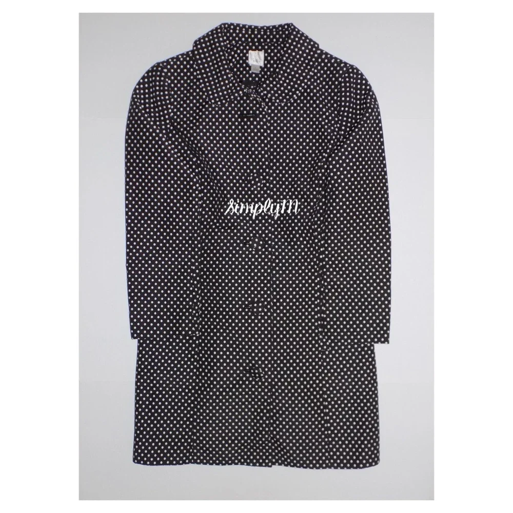 LC Lauren Conrad Black & White Polka Dots Coat - Picture 2 of 6